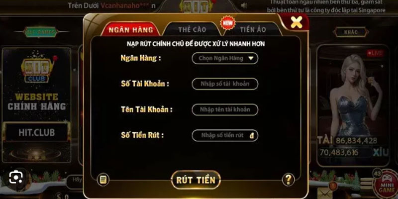 Rút tiền qua ngân hàng rất phổ biến được nhiều game thủ áp dụng